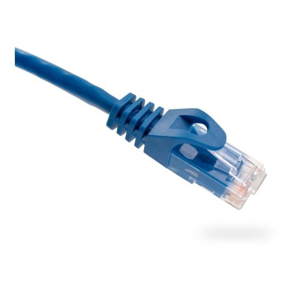 Cable patch cord CAT 5E color azul de 3 pies (0.91 cm) con bota protectora inyectada, 092-598/3BL