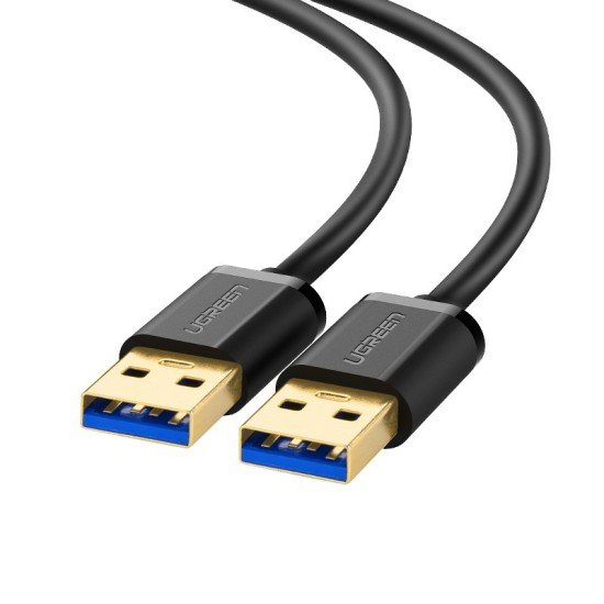 Cable USB-A 3.0 a USB-A 3.0 UGREEN 10370, 1m, macho a macho, blindaje múltiple, velocidad 5Gbps, compatible con USB 2.0 y USB 1.1