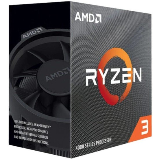 Procesador AMD Ryzen 3 4100 Socket AM4/ Quad Core/ Disipador Wraith Stealth, 100-100000510BOX