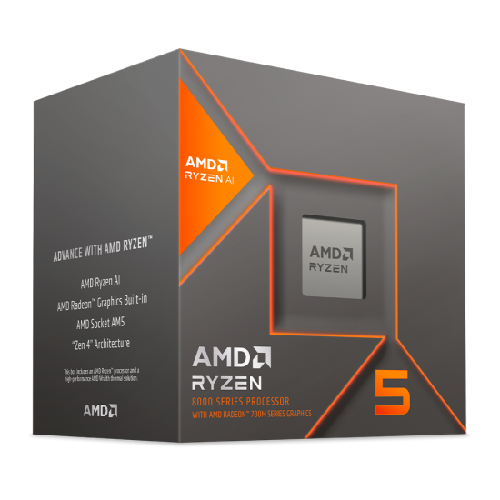 Procesador AMD Ryzen 5 8600G Socket AM5 Con Graficos Radeon 760M/ 4.30GHZ/ Six-Core/ 16MB L3 Cache/ Con Disipador Wraith Stealth, 100-100001237BOX