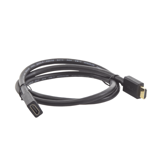 Cable Extensor HDMI Ugreen 10141 de 1 Metro, 3D, HDR, Macho a Hembra, Nucleo de Cobre Estañado, Transmision Estable