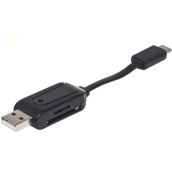 Mini Lector/ Grabador USB de Multi-Tarjetas Manhattan 102018 Alta Velocidad