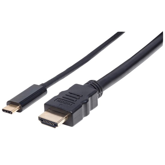 Cable Adaptador USB-C a HDMI Manhattan 151764 2.0 M, Negro