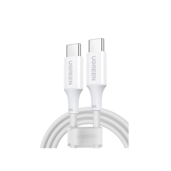 Cable USB-C A USB-C Ugreen 15269 2 Metros / Potencia De Carga 100W / 20V 5A / PD3.0 / Color Blanco