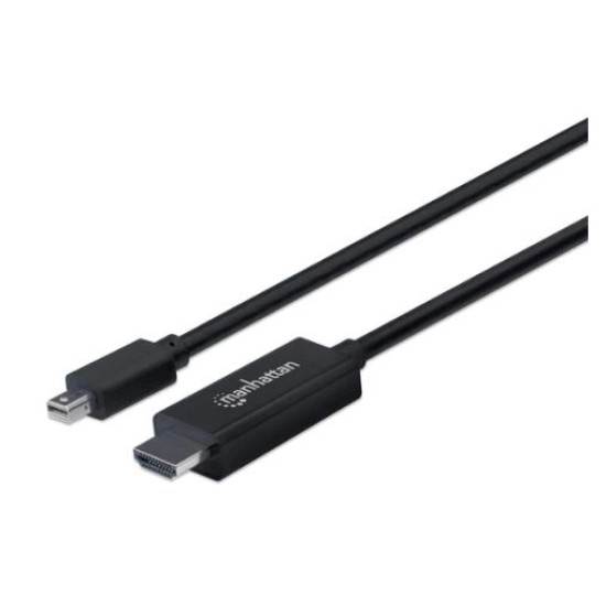 Cable Mini Displayport Macho a HDMI Macho Manhattan 153270 de 1Metro, color Negro