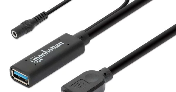 Cable MHL Manhattan Micro USB a HDMI, + USB-A P/Alimentacion, 151511