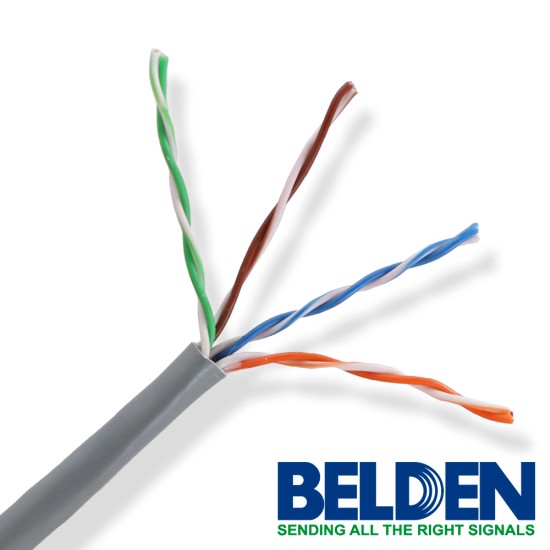Bobina Cable UTP CAT5E/ Forro PVC Gris/ Calibre 24AWG 100% Cobre/ CCTV/ Video 305MTS,1583A 008U1000 008A1000