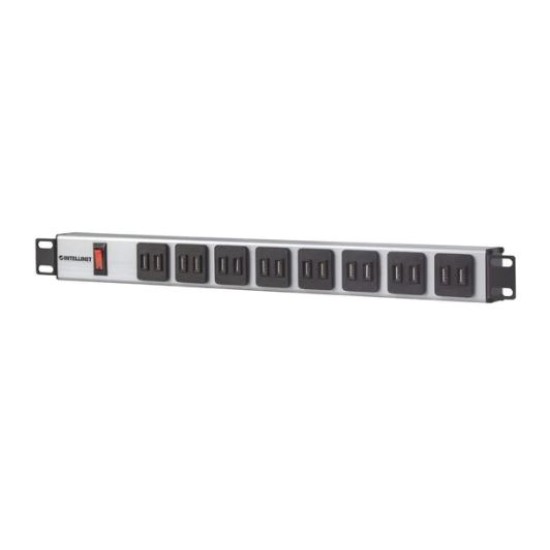 Barra Multicontacto Intellinet 164603 con 16 Salidas USB Tipo a Para Rack de 19"
