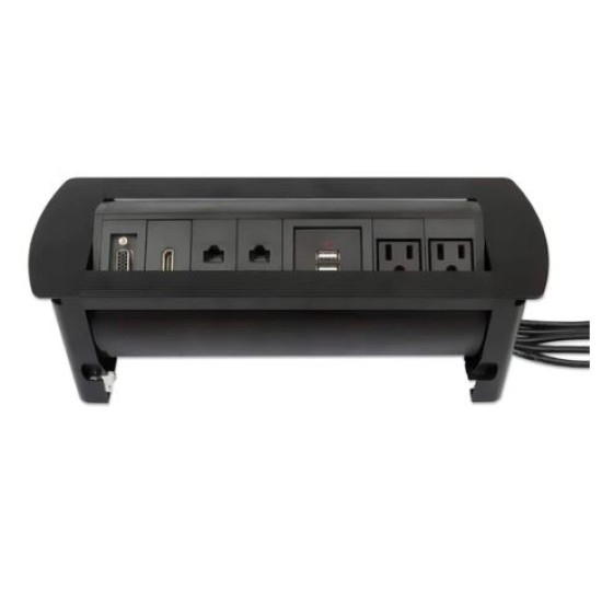 Caja de Mesa Manhattan 164856, Conexiones 2 X AC/ 2 X USB2/ 2 X RED/ HDMI/ VGA