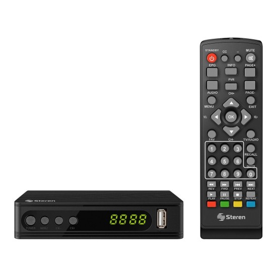 Decodificador de TV Steren 208-900 Digital Alta Definicion para Canales HD