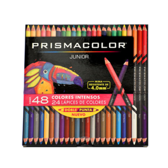 Caja de 24 Colores Prismacolor Junior Doble Punta 2153015 48 Colores Intensos