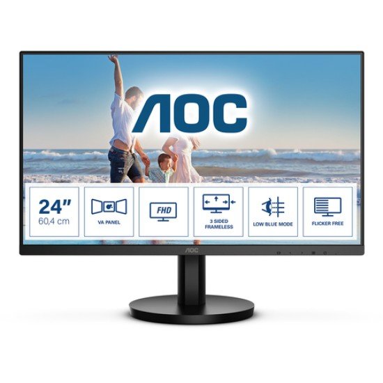 Monitor 23.8" AOC 24B3HM LED/ Full HD/ Panel VA/ HDMI/ VGA/ 4MS/ 75HZ