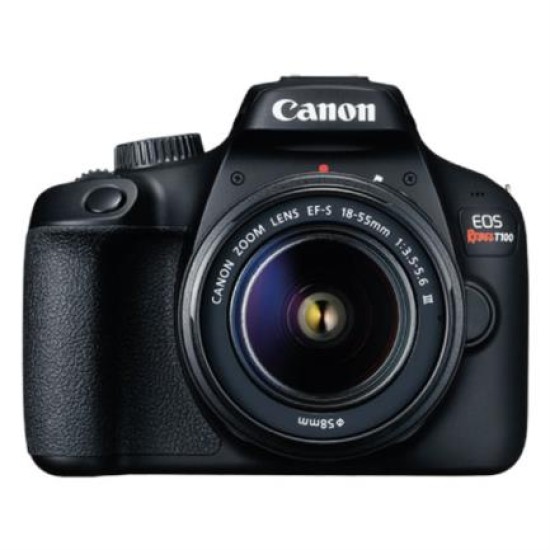 Camara Digital Canon EOS Rebel T100 2628C003AA 18MP con Lente EF-S 18-55DCIII
