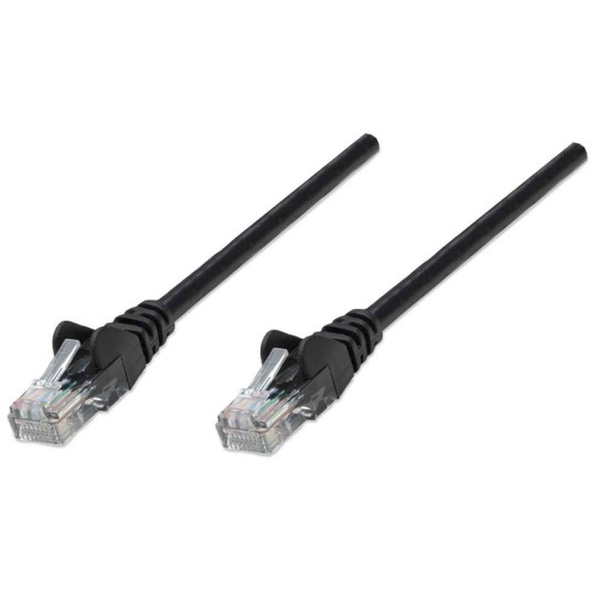 Cable de Red UTP Cat 5E RJ45 de 2.0 Metros, Intellinet 320757 Color Negro