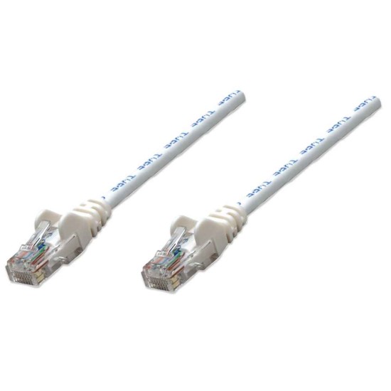 Cable de Red UTP Cat 5E RJ45 de 0.5 Metros, Intellinet 345088 Color Blanco