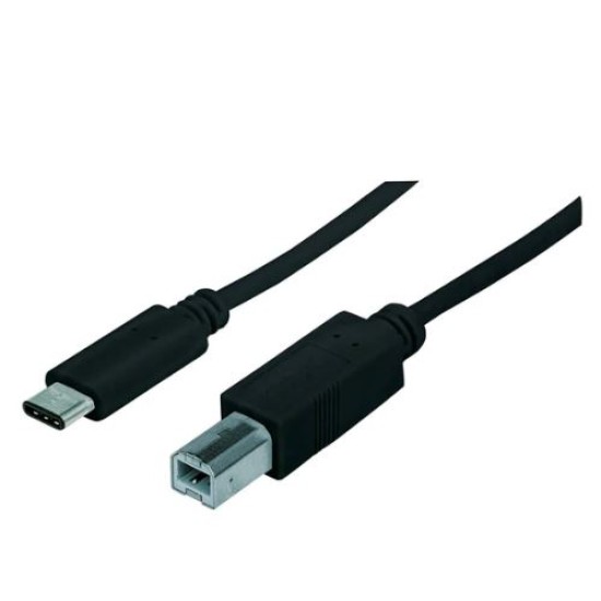Cable USB-C A USB-B Manhattan 353304 480 MBPS de 1M, color Negro