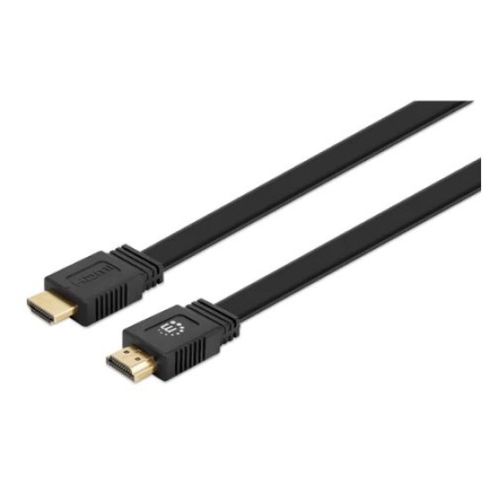 Cable HDMI 2.0 Plano de 1 Metro Manhattan 355605, de Alta Velocidad, 4K
