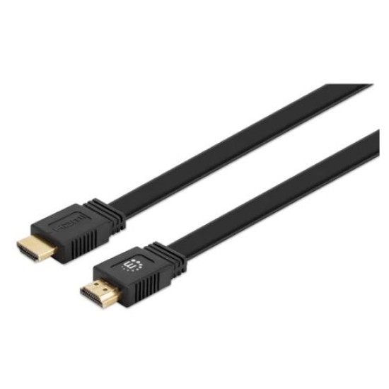 Cable HDMI 2.0 Plano de 15 Metros Manhattan 355650, de Alta Velocidad, 4K