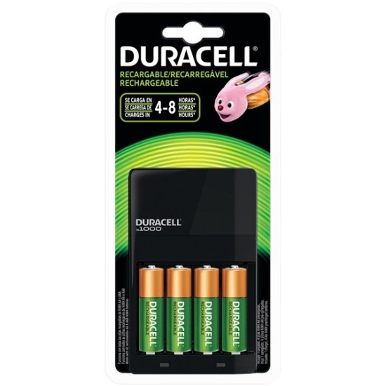 Kit Duracell con Cargador y 4 Baterias Recargables "AA" 41333031217