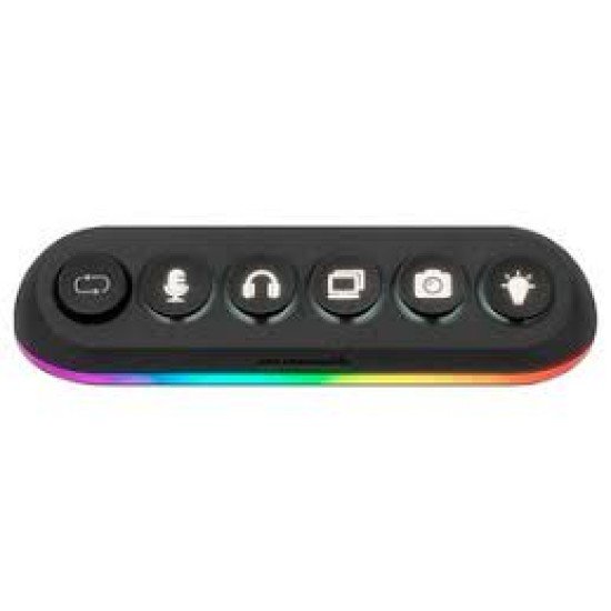 Hub Streamplify Deck 5 RGB 4X USB 3.0, 1 X USB 2.0, 12V, Color Negro, 4251442507367