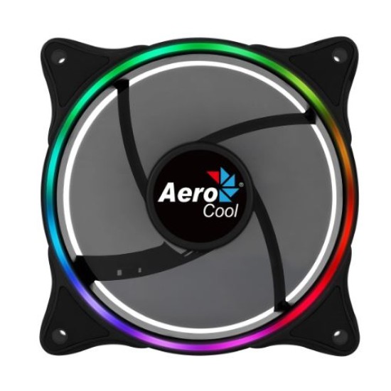Ventilador Aerocool Eclipse 12 ARGB 12CM Plastico Negro, 4718009158122