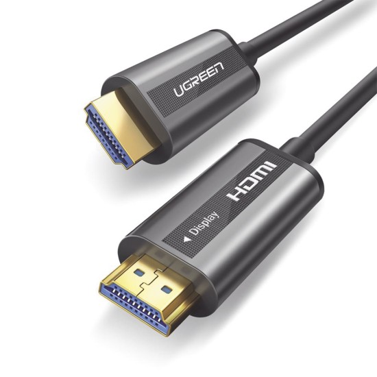 Cable HDMI de 20 Metros por Fibra Optica Ugreen 50216 4K@60HZ Compatible con HDMI 2.0/ Alta Velocidad 18 GBPS/ 3D/ HDR/ Caja de Aleacion Zinc/ Premium