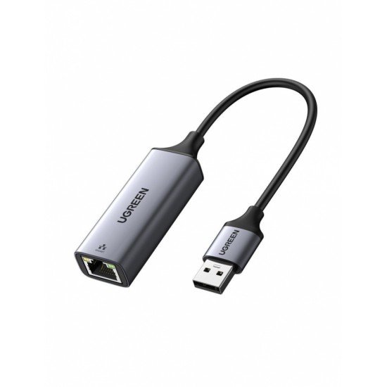 Adaptador De Red USB-A 3.0 A RJ45 Ugreen 50922, Admite 10/100/1000 Mbps / Caja De Aluminio / Longitud Del Cable 10 cm