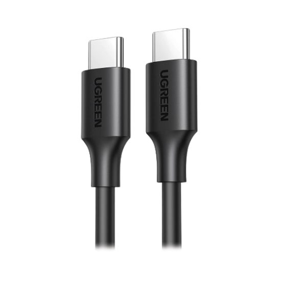 Cable USB-C A USB-C Ugreen 50997 / 1 Metro / Carga Rápida De Hasta 60W / 480 Mbps / PD3.0 / QC 4.0 / 3.0 / 2.0 / Color Negro