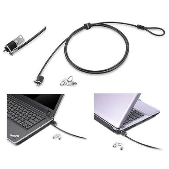 Candado de llave para laptop Lenovo 57Y4303, 1.52 metros, color negro