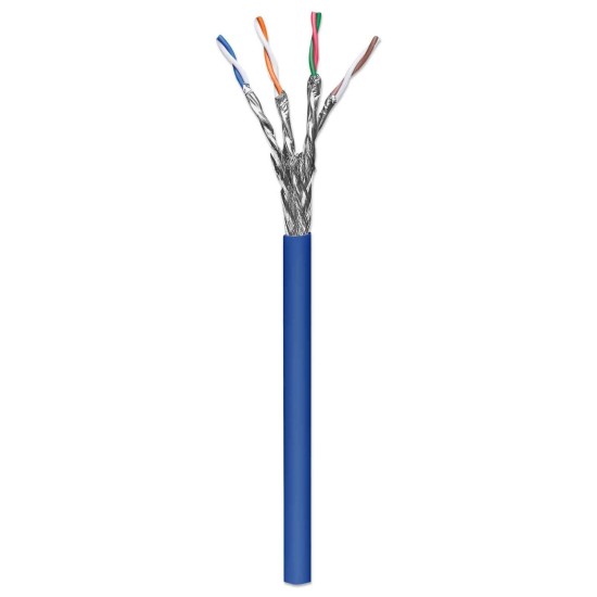 Bobina de Cable UTP CAT6A Solida Color Azul 305 Metros Intellinet 705042