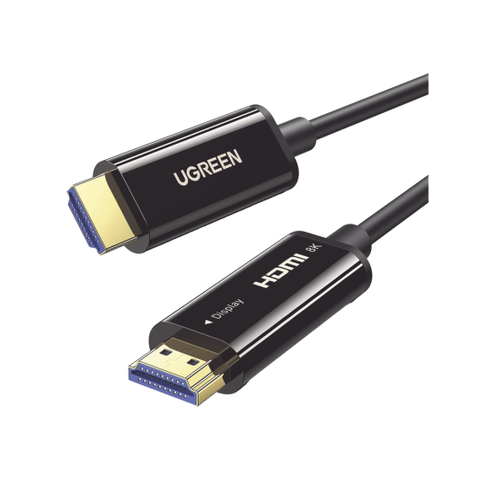 Cable HDMI de 10 Metros Por Fibra Optica Ugreen 80406 8K@60HZ Compatible Con HDMI 2.1/Alta Velocidad 18 GBPS/3D/HDR/Caja de Aleacion Zinc/Premium