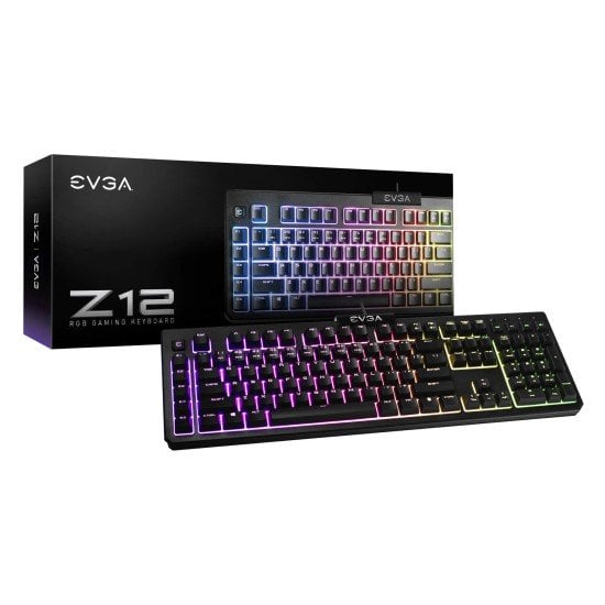 Teclado Mecanico EVGA Gaming Z12 RGB, Alambrico, Cherry MX, USB, Color Negro, 834-W0-12SP-K2