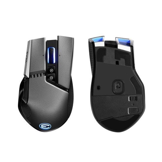 Mouse EVGA X20 Gaming Inalámbrico / Eergonómico / USB / 10 Botones / 16000DPI / Color Negro / 903-T1-20GR-K3