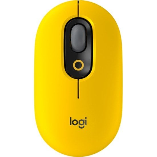 Mouse Inalambrico Logitech Pop / Amarillo Con Negro/ USB/ 400DPI/ 910-006549
