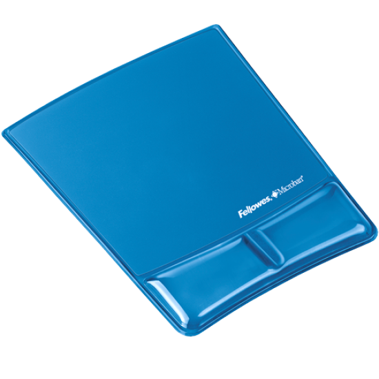 Mousepad Ergonomico Gel Fellowes 9182201 con Descansa Muñecas Color Azul