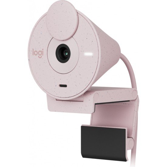 Webcam Logitech Brio 300 Rosa 1080P, Microfono, USB-C, 960-001446