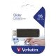 Memoria USB 2.0 16GB Verbatim Slider 98696 Color Negro