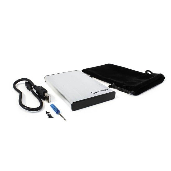 Gabinete Vorago HDD-102 / SSD/ HDD 2.5"/ SATA USB 2.0/ Color Plata, AC-354189-3