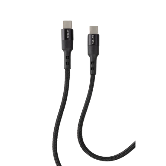 Cable USB C Macho - USB C Macho Acteck AC-934855, 1.80 Metros, Negro