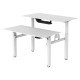 Escritorio Eléctrico Acteck AC-937276 / Doble Ajustable Ergo Desk V2 ED727 / Altura Ajustable / Max 80 Kg Estático / Acero - ABS - Aglomerado / Blanco