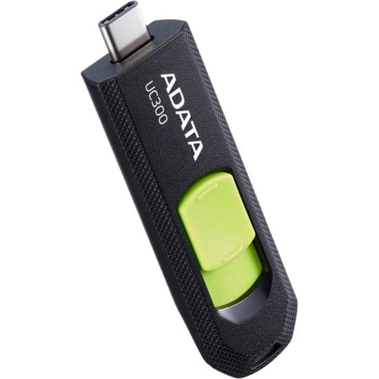 Memoria USB Tipo-C 3.2 256GB Adata UC300 Negro/Verde, ACHO-UC300-256G-RBK/GN