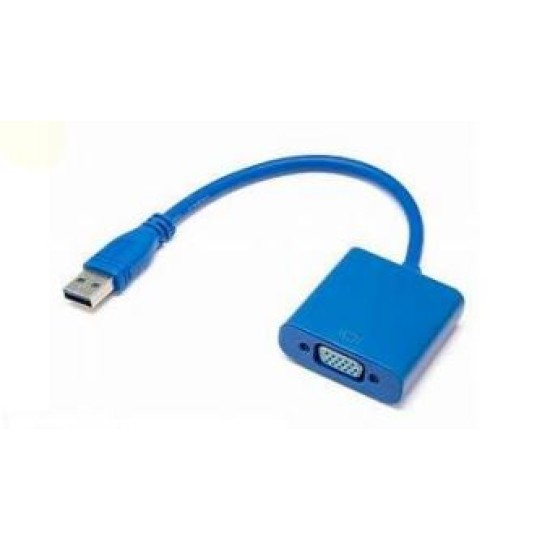 Cable Adaptador USB 3.0 a VGA Hembra Gigatech ADP-350 Azul