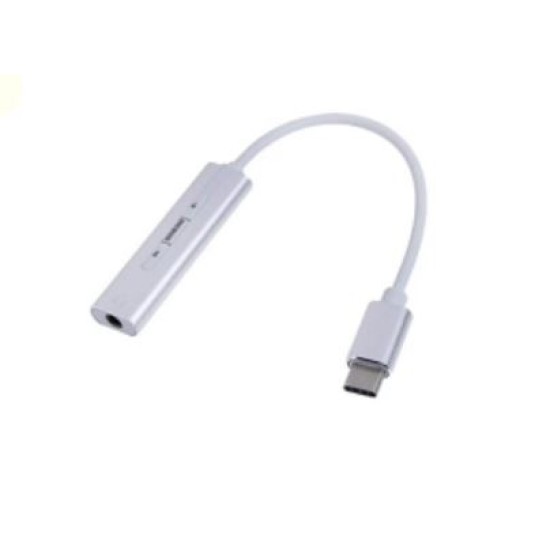 Cable Adaptador Tipo "C" a Auxiliar Hembra 3.5MM Gigatech ADP-500 Blanco