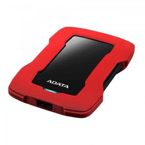 Disco Duro Externo USB3.1 Adata 2TB Rojo/ Negro, AHD330-2TU31-CRD