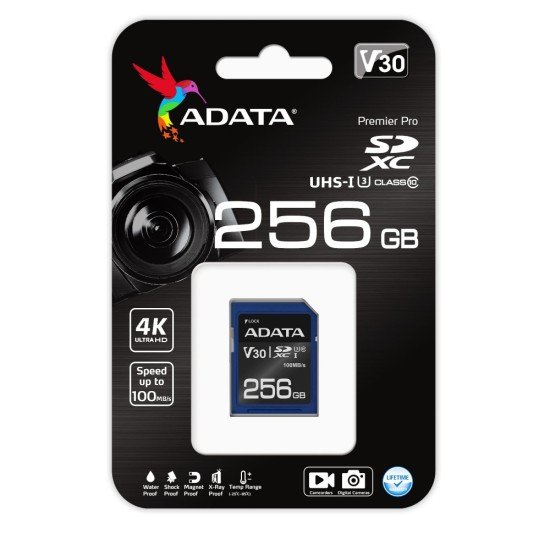 Memoria SDXC 256GB Adata Premier Pro ASDX256GUI3V30S-R UHS-I Clase 10