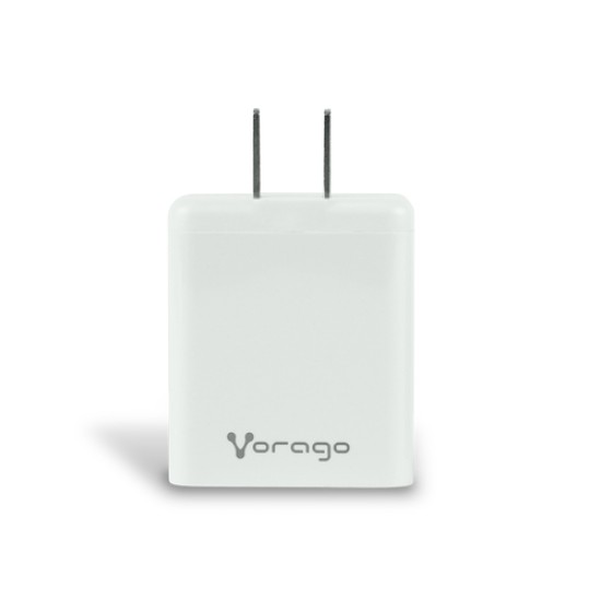 Cargador de Pared Vorago AU-350-WH USB-A y USB-C Blanco 20W/3.0A