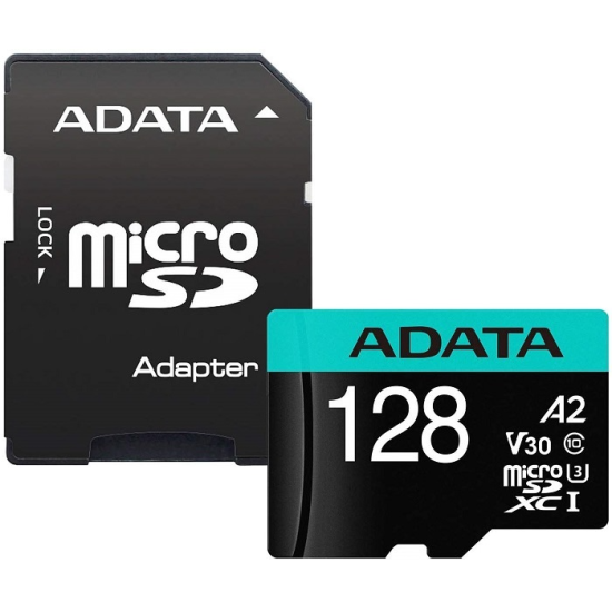 Memoria MicroSDXC 128GB Flash Adata Premier PRO Clase 10 con Adaptador, AUSDX128GUI3V30SA2-RA1