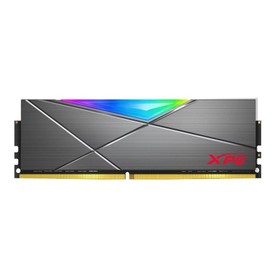 Memoria DDR4 16GB 3600MHZ Adata XPG Spectrix D50 RGB Titanio, Non-ECC, CL18, XMP, Gris, AX4U360016G18I-ST50