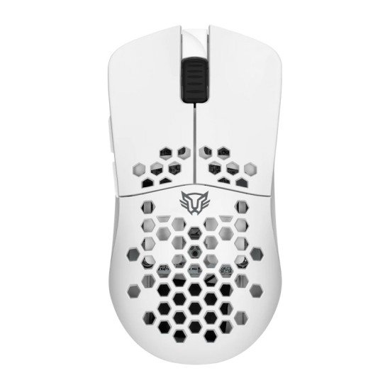 Mouse inalámbrico gamer Balam Rush BR-936873 Speeder Light MG969, 5000 DPI ajustables, 7 botones + scroll, Bluetooth, RGB, color blanco.