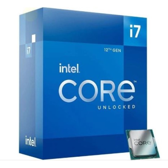 Procesador Intel Core I7-12700 12VA Gen Socket 1700/ 2.1-4.9 GHZ/ Cache 25MB/ 12 Cores/ Graficos UHD 770/ con Disipador, BX8071512700